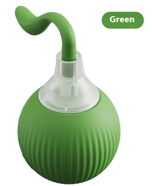 Green and clear kitchen tool on a white background